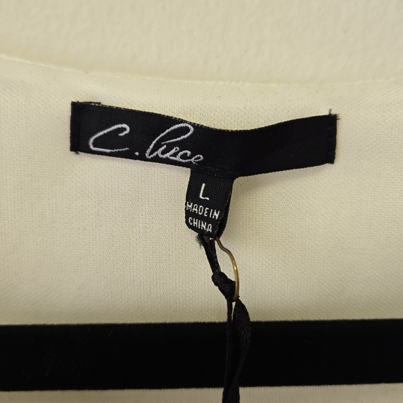 C. Luce Drape Neck Dress Cream L - Picture 7 of 9